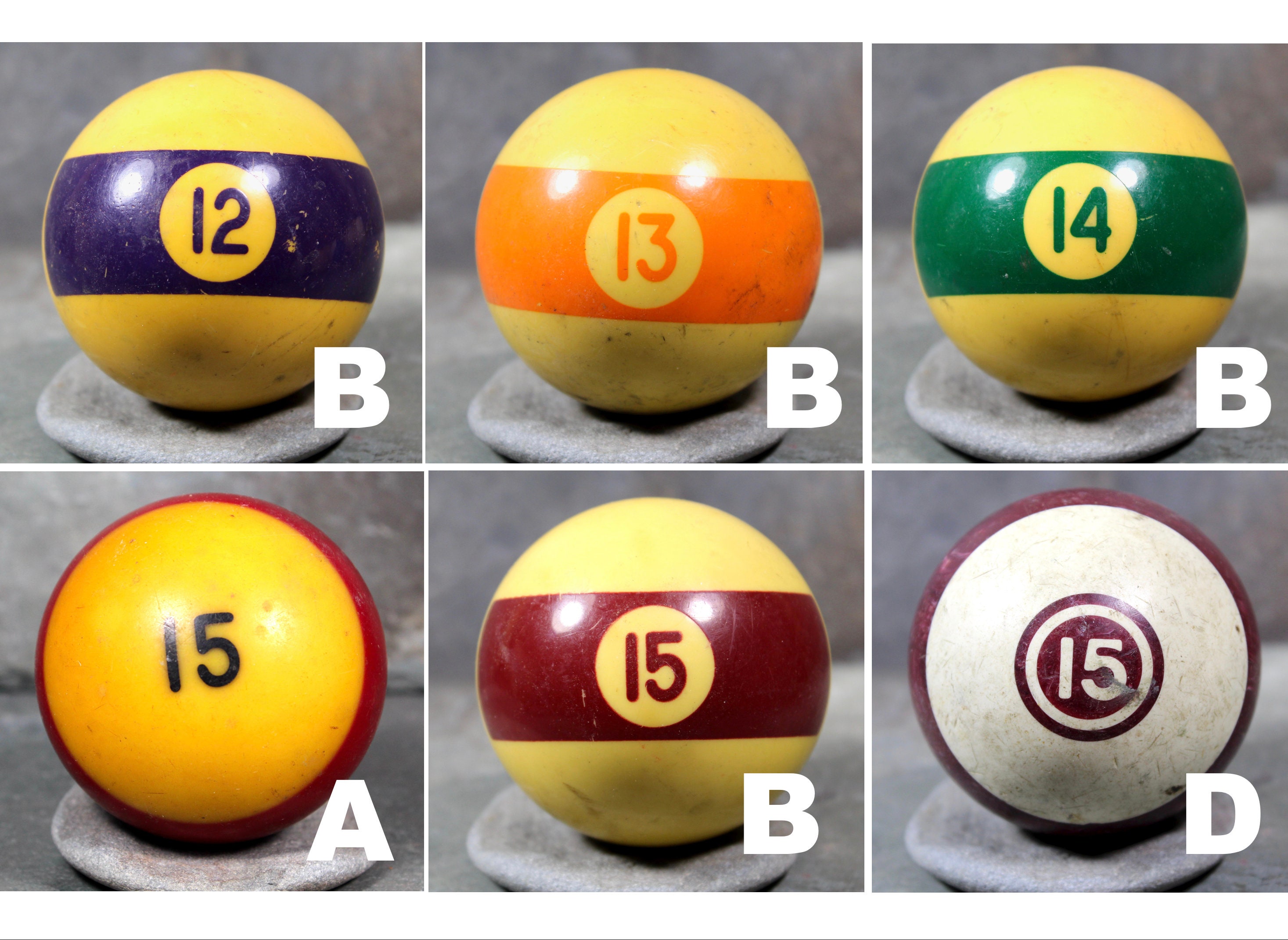 Boules De Billard Anciennes Excellenta – Boîte D’origine – Jeu De Café En Bois