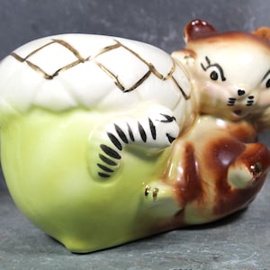 Vintage Squirrel & Acorn Ceramic Planter | Circa 1950s | Vintage Anthropomorphic Ceramic Planter | Bixley Shop
