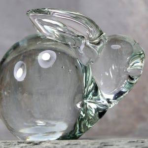 FOR BUNNY LOVERS! Glass Bunny Paperweight | Blown Glass Rabbit | Easter Bunny Paper Weight | Glass Easter Bunny | Bixley Shop