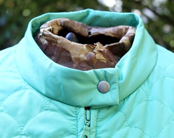 Sigrid Olsen Mint Green Jacket Vintage Jacket Quilted and Knit