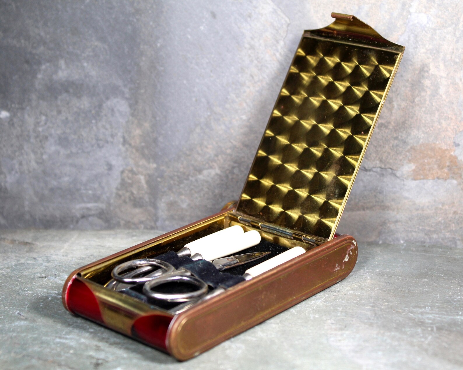 1940s German Manicure Set Compact and Lipstick Swiss Army Etsy