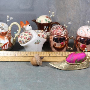 Light Academia Upcycled Pin Cushions Copper and Brass Vintage Pin Cushions Your Choice Hand-Crafted by Bixley Shop image 9