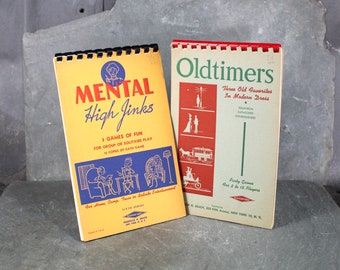 Set of 2 Mid Century Game Pads | Beechcraft Games | Mental High Jinks & Oldtimers | Party Games | Bixley Shop