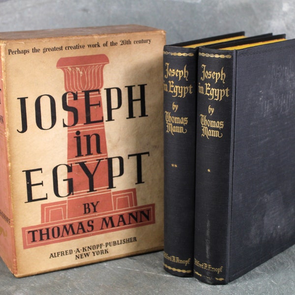 Joseph in Egypt by Thomas Mann | 1938 FIRST EDITION/Sixth Printing | Antique Novel | Two Book Set in Slipcase | Bixley Shop