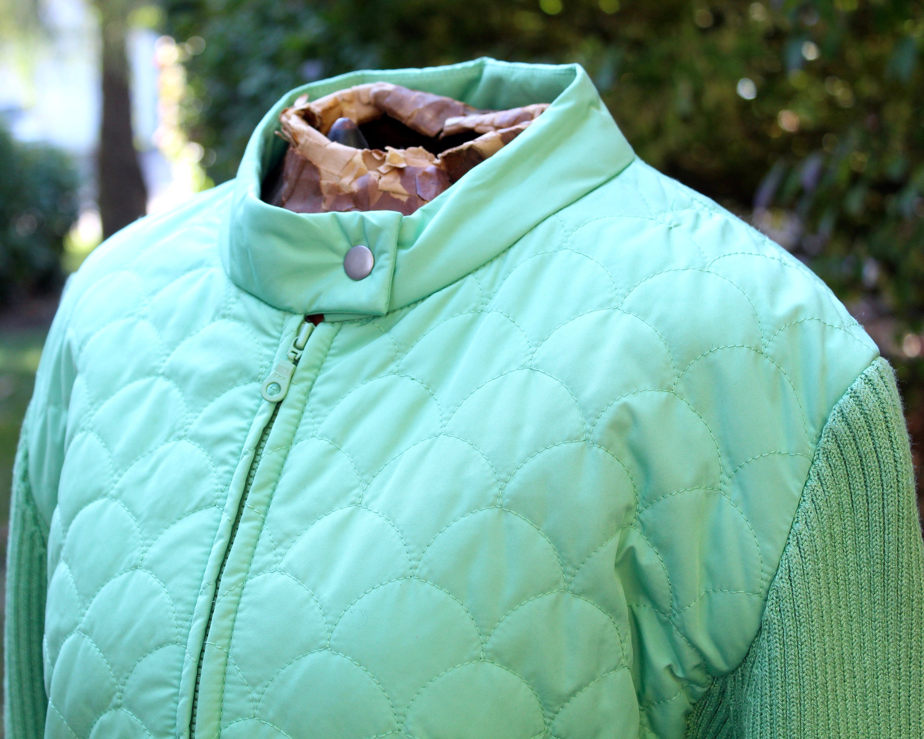 Sigrid Olsen Mint Green Jacket - Vintage Jacket - Quilted Sigrid Olsen Mint Green Jacket - Vintage Jacket - Quilted