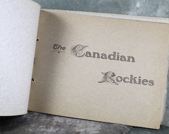 RARE! The Canadian Rockies Antique Souvenir Photo Book | Circa 1920s | Vintage Canada Souvenir Photo Guidebook | Bixley Shop