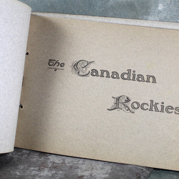 RARE! The Canadian Rockies Antique Souvenir Photo Book | Circa 1920s | Vintage Canada Souvenir Photo Guidebook | Bixley Shop