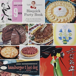 1950s Cookbooklets | Set of 10 Promotional Mini Cookbooks | Vintage Promotional Cookbooks | Bixley Shop