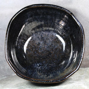 Studio Pottery Trinket Bowl 5 New England Pottery Trinket Bowl Art Pottery Black Colored Stoneware Bowl Bixley Shop image 4