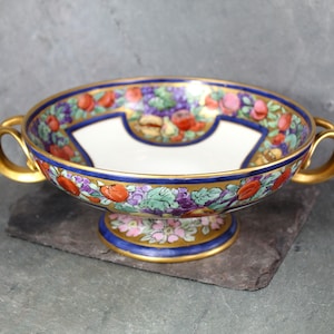 Antique Rosenthal Selb-Bavaria Empire Footed Bowl | Bavarian Porcelain | Hand Painted Bavarian Pedestal Bowl | Bixley Shop