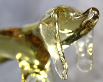 Gezogener Glasdackel im venezianischen Stil | Handgefertigte Glasskulptur Dackel | Hundeliebhaber | Bixley Shop