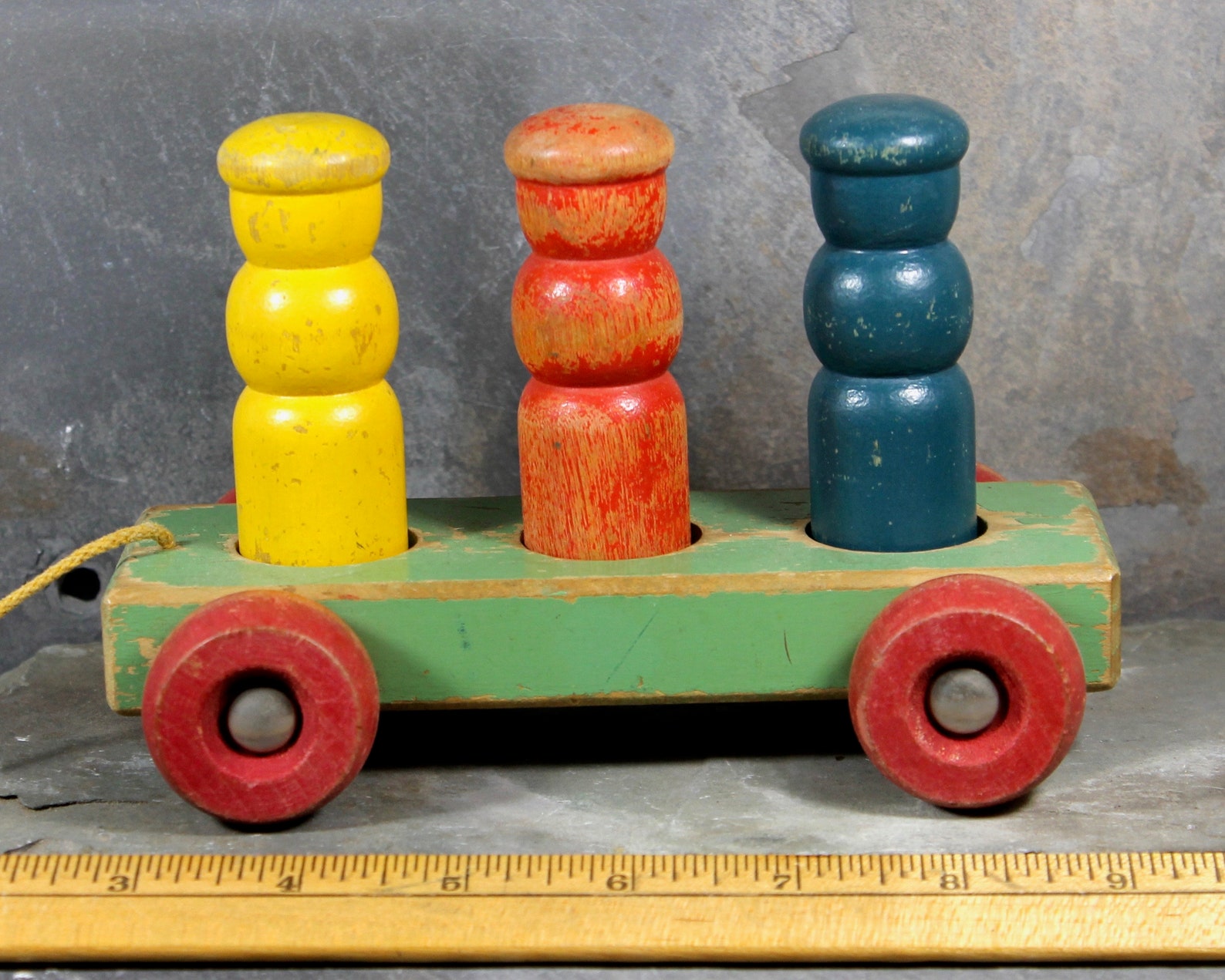 FOR TOY COLLECTORS Vintage Wooden Peg Pull Toy Classic - Etsy