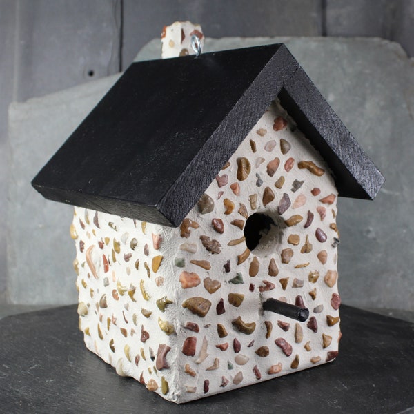 Hand-Crafted Birdhouse "Meadowlark Cottage" - Hand-crafted Birdhouse from vintage wooden frame | Natural Birdhouse | Bixley Shop