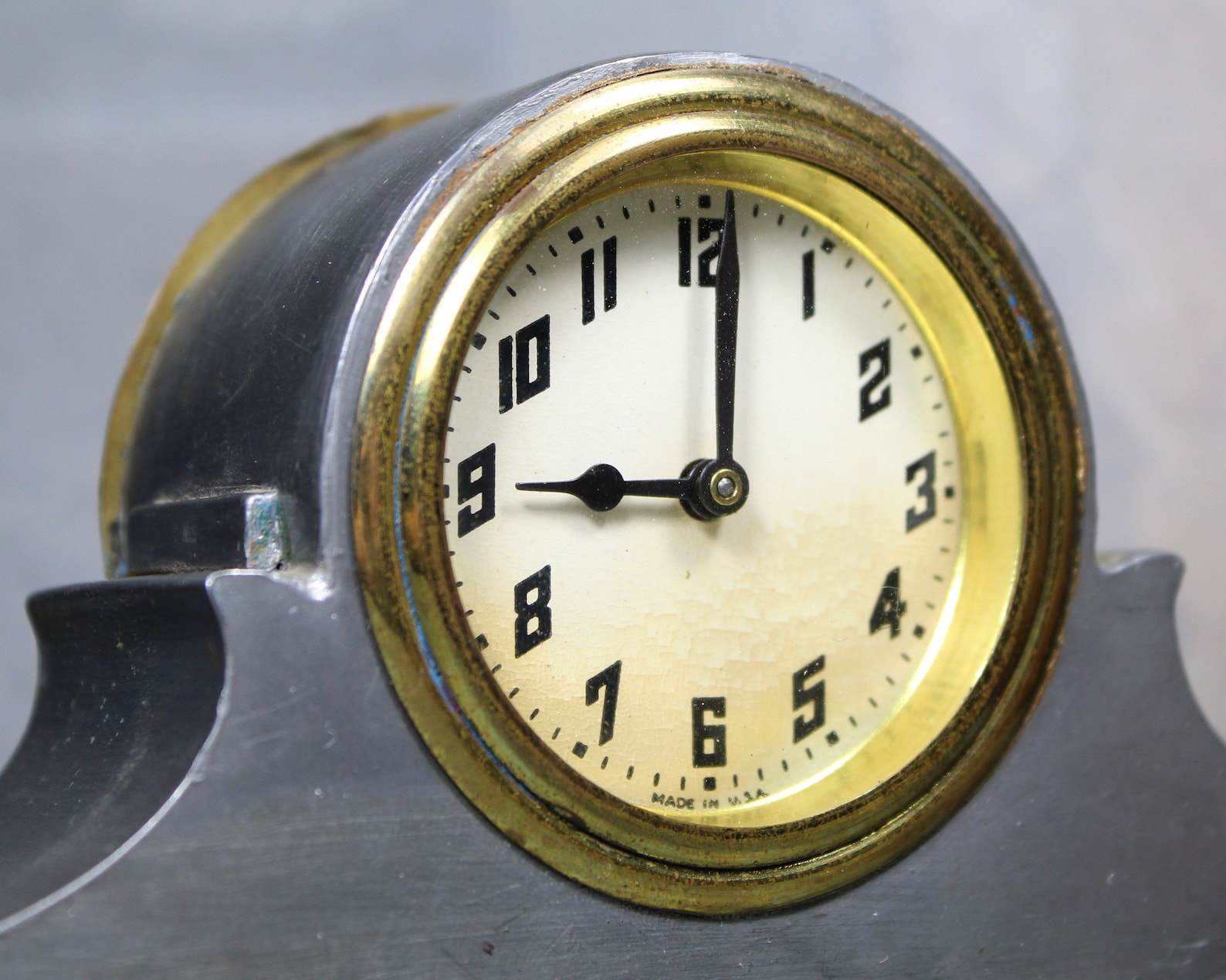 RARE Vintage Mantel Clock Art Deco Windup Clock Silver Etsy