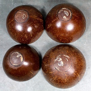 Vintage Coconut Bowls Set of 4 Buddha Bowls Eco Coconut Small Bowls Bixley Shop image 3