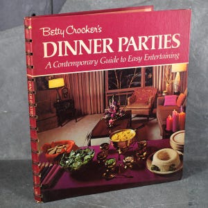 Jantares de Betty Crocker, livro de receitas vintage de 1971 | PRIMEIRA EDIÇÃO/Segunda impressão | Betty Crocker vintage | Loja Bixley