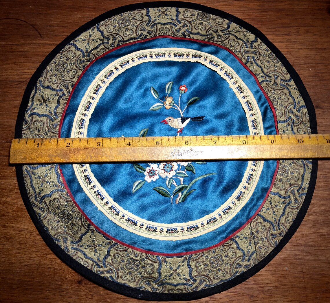 Japanese Silk Roundel Vintage Silk Wall Hanging Etsy