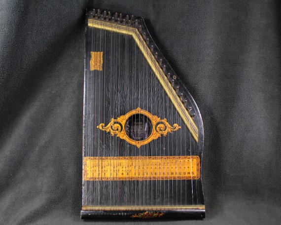 Antique Zither Play by Numbers Class Instruments Zither Antique
