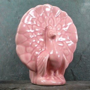 Peacock Planter | Vintage Pink Peacock Ceramic Planter | Vintage American Pottery | Small Planter | Bixley Shop