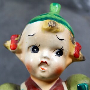 Vintage Artist 8 Ceramic Figure by Chase, circa 1950s Made in Japan Girl on Her Way to Art Class Bixley Shop image 1