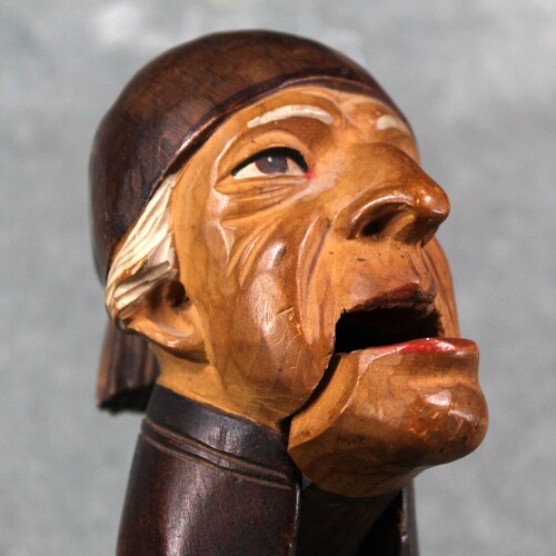 Antique Black Forest Hand Carved Wooden Nutcracker | Man In Nightcap Figural shops Nutcracker