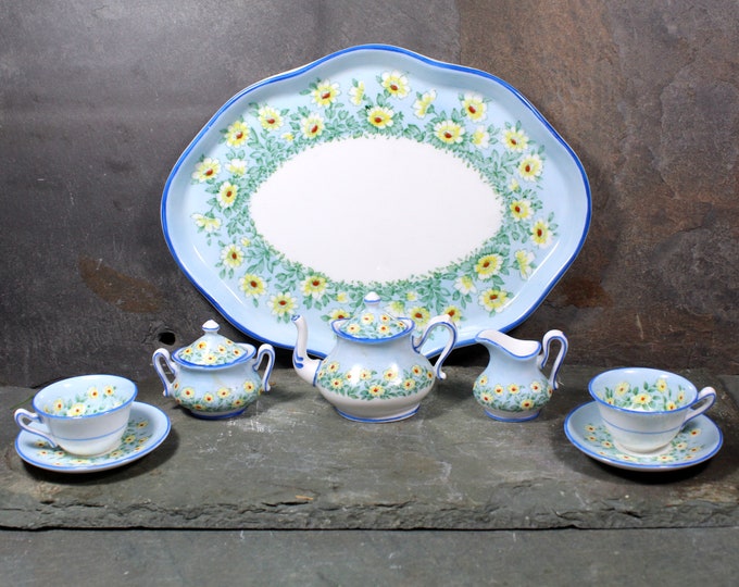 Staffordshire Fine Bone China Miniature Tea Set Hand Painted Tea Set