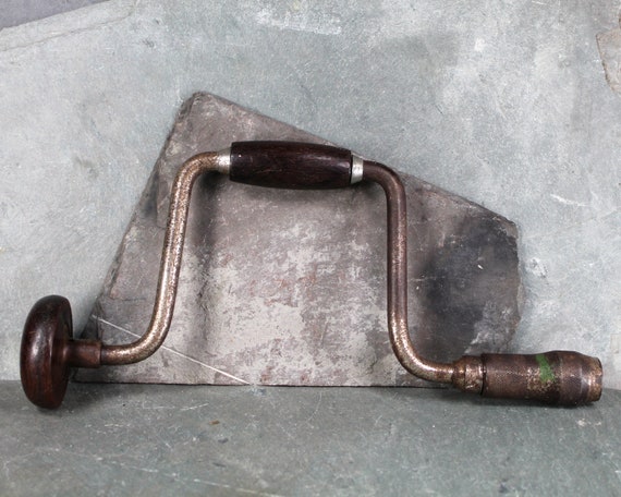 Antique Brace Drill Wood Handled Hand 