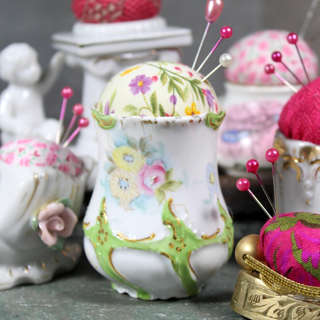 Pink Upcycled Pin Cushions Pretty In Pink Vintage Pin Cushions