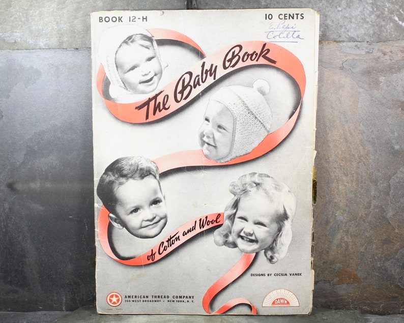 The Baby Book Knit /& Crochet Pattern Book by Cecilia Vanek Baby Knitwear Patterns FREE SHIPPING American Thread Company Book #12-H