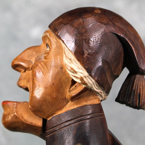 Antique Black Forest Hand Carved Wooden Nutcracker | Man In Nightcap Figural shops Nutcracker