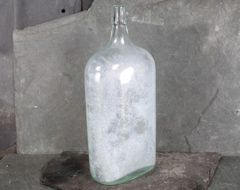 Antique Large Bottle | Pale Blue Green Bottle | Vintage Apothecary | Circa 1920s | Bixley Shop