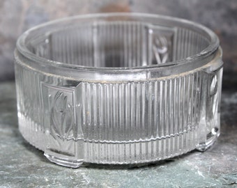 Mid-Century Pressed Glass Trinket Dish - Glass Coaster - Pillar Holder - Tulip Mid-Century | Bixley Shop