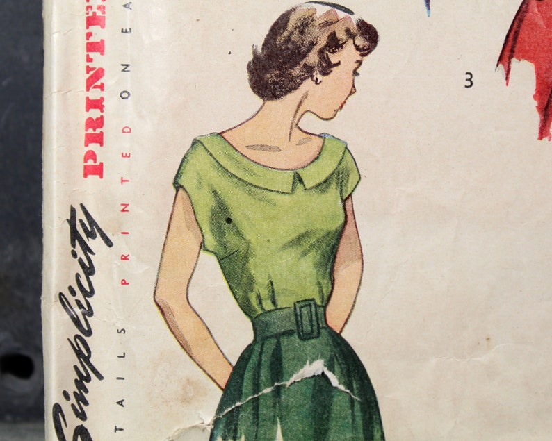 1949 Simplicity 2799 Blouse Pattern Size 12, Bust 30 Cut, Complete Pattern Bixley Shop image 4