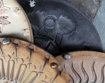 Vintage Jewelry Molds | Industrial Art | Unique Wall Art or Trivets | Rubber 9&quot; Molds, 2 Piece Sets | YOUR CHOICE of 4 Designs | Bixley Shop