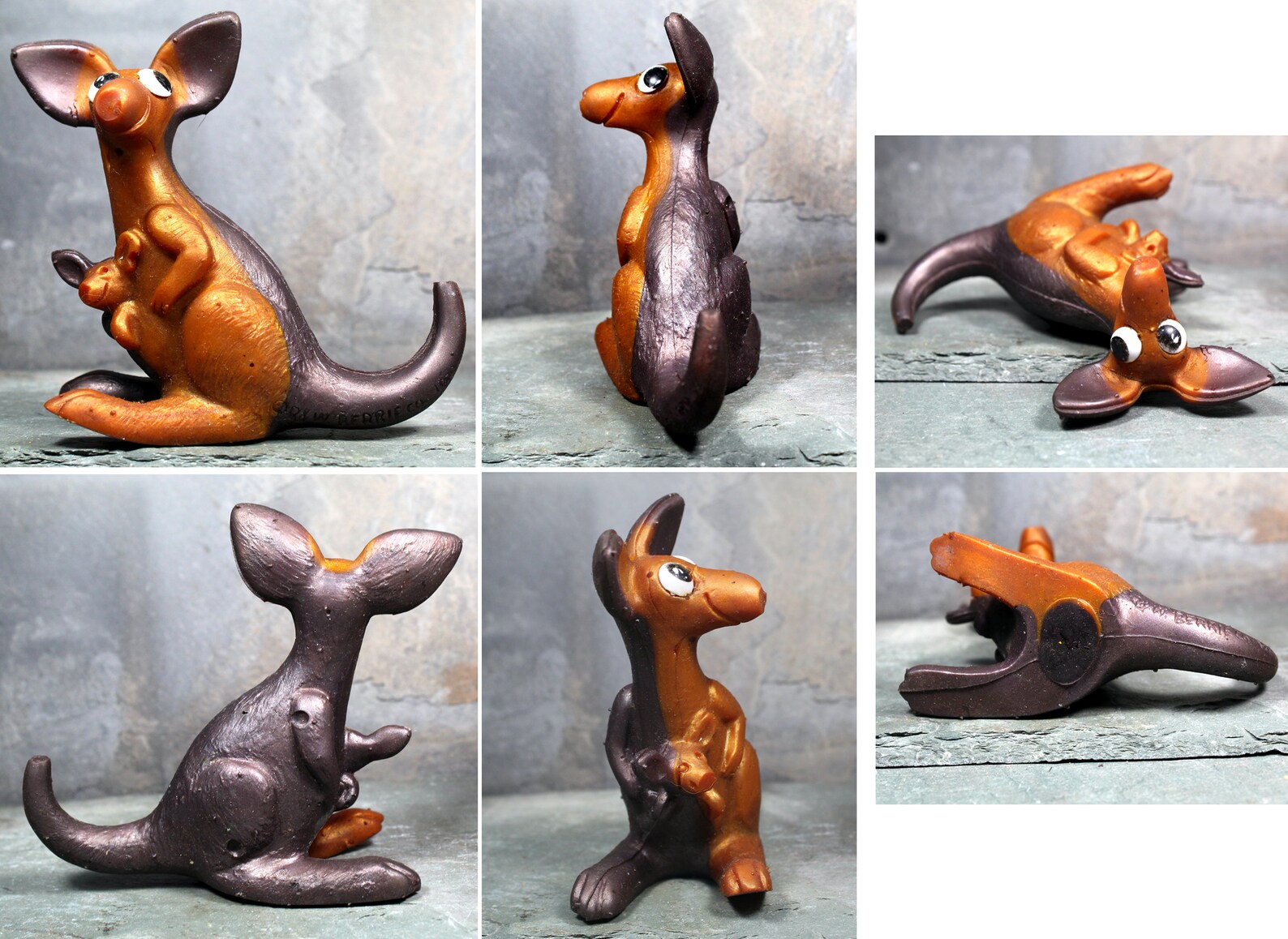 R&W Berrie Rubber Kangaroo Soft Rubbery Toy by Russ Berrie Etsy