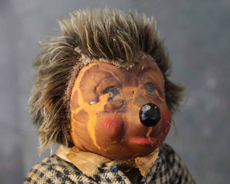 Antique Steiff Hedgehog Family Micki Doll Antique German Hedgehog Original Doll Bixley Shop image 4