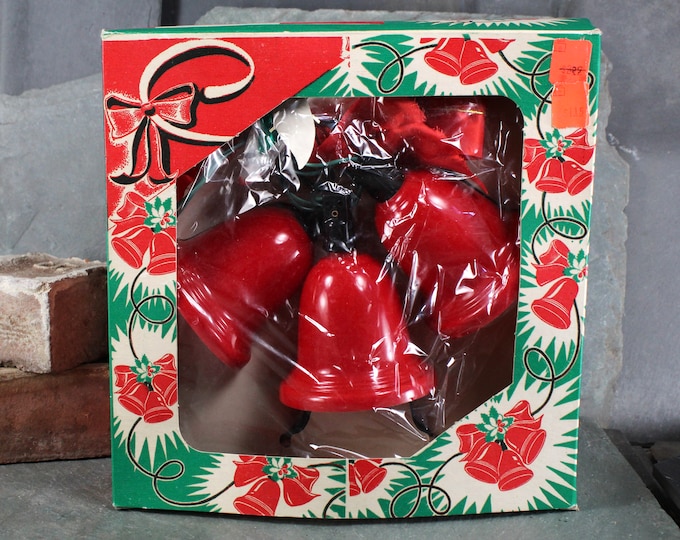 Yule Glo Christmas Light up Bells Circa 1950s Dime Store Christmas Mid