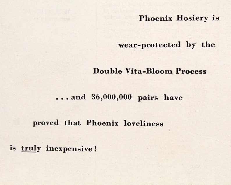 1950s Phoenix Hosiery Advertisement from Milwaukee, WI UNFRAMED Vintage Advertising Page Women's 1950s Fashion Ad Bixley Shop image 7