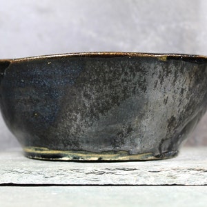 Studio Pottery Trinket Bowl 5 New England Pottery Trinket Bowl Art Pottery Black Colored Stoneware Bowl Bixley Shop image 2