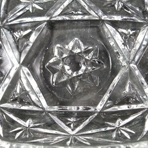Anchor Hocking Clear Boat Glass Dish Candy/Relish Oblong Dish or Trinket Dish Pressed Glass Starburst Pattern Bixley Shop image 4