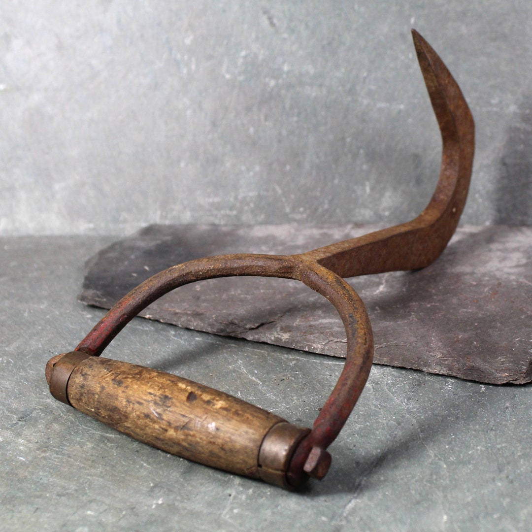 Vintage Hay Bale Hook Fishing Gaffe Rustic Decor Cast Etsy