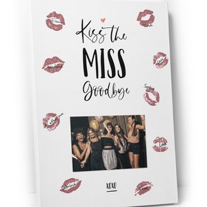 „Kiss The Miss“ Gästebuch Für Den Junggesellinnenabschied – Mit Roségoldener Folie & Stift