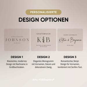 Personalized wedding guest book with your desired text | 100 pages | Premium linen | 5 colors | DIN A4 | Hardcover | For every occasion image 6