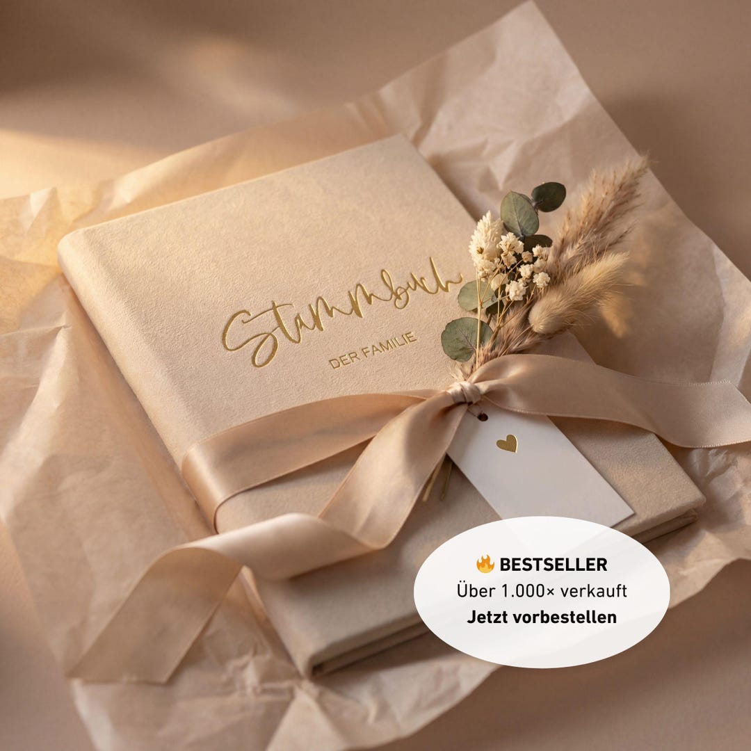 Emboss In/register Family Register in Velvet Velour Beige – Civil Ceremony Wedding ...