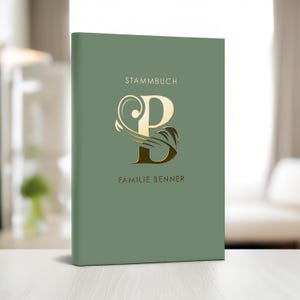 Stammbuch der Familie, PERSONALISIERT mit Veredelung, Familienstammbuch Hochzeit | 5 Innenseiten mit Register | FamilyCrest