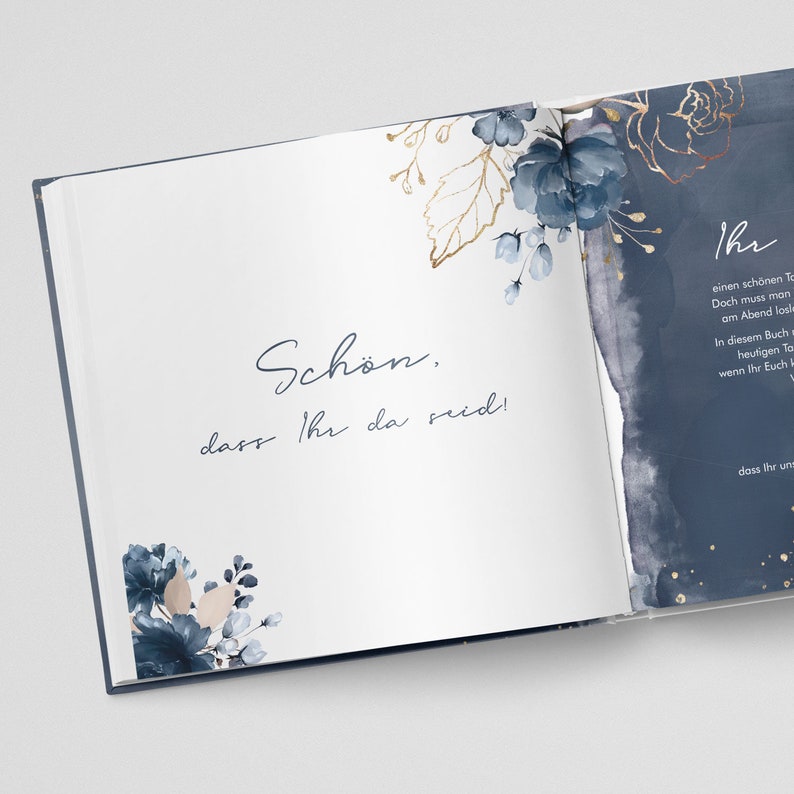 Gästebuch Hochzeit Personalisiert mit Fragen oder weiße Seiten Etsy