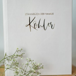 FAMILY BOOK PERSONALIZABLE Deluxe Beige/Ivory Gold Silver Copper Rose Gold Finishing Hardcover, including index image 4