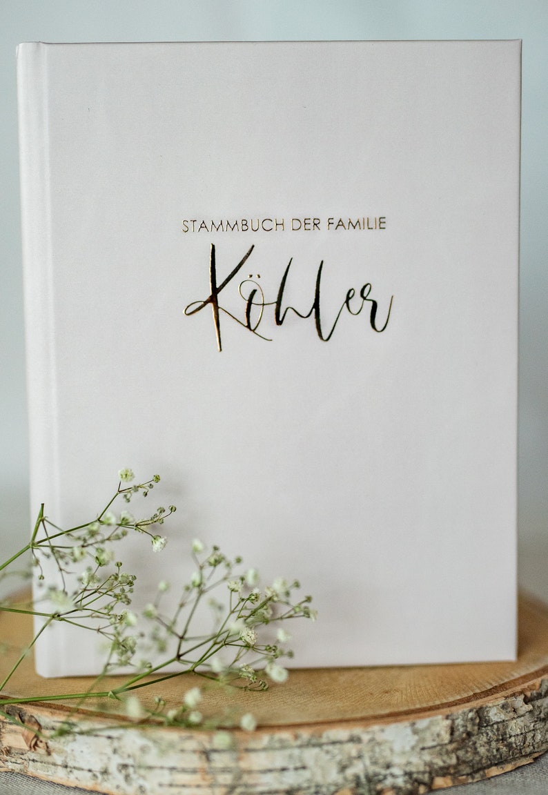 FAMILY BOOK PERSONALIZABLE Deluxe Beige/Ivory Gold Silver Copper Rose Gold Finishing Hardcover, including index image 4