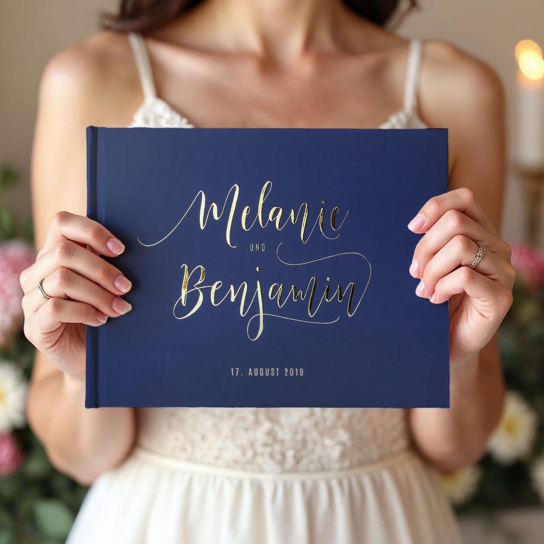 Libro Degli Ospiti Matrimonio Con Domande – Copertina Rigida 21x21 Cm – Eucalyptus Green Love