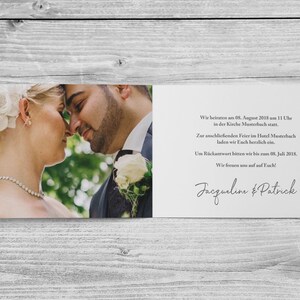 5 x uitnodigingskaart - Boho Love Din A6 vouwkaart gedrukt op 4 zijden bruiloft gepersonaliseerde naam datum foto